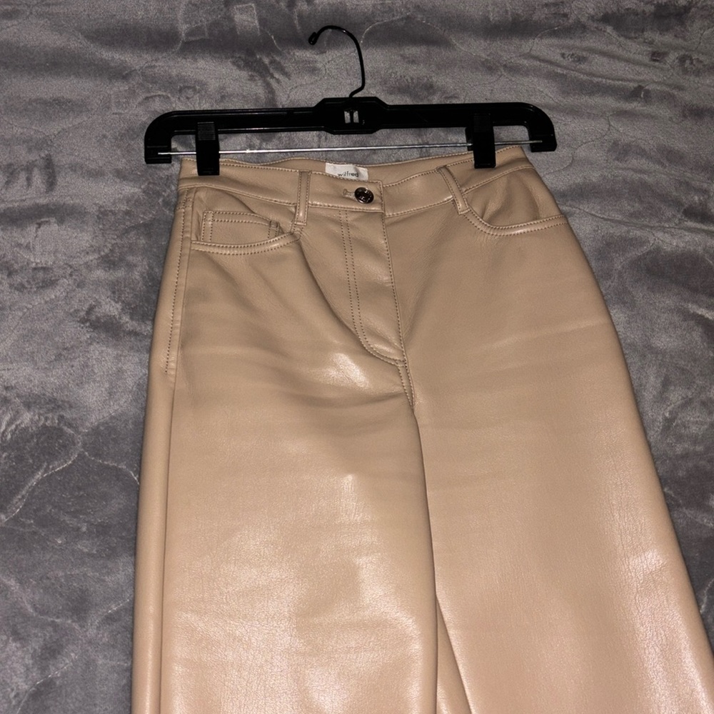 Beige, leather pants worn once
